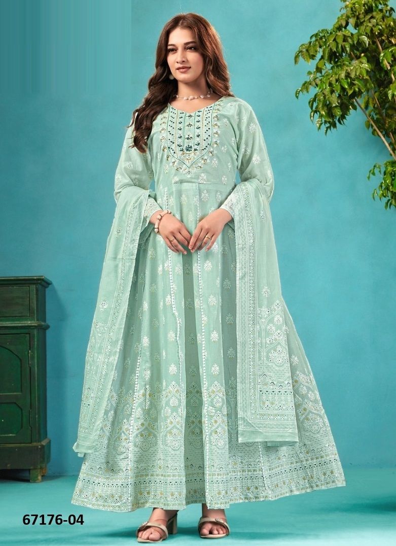 MARIA - Catalog # 67176 (Set of 4 SIZE-SETS [Readymade Salwar Suits])
