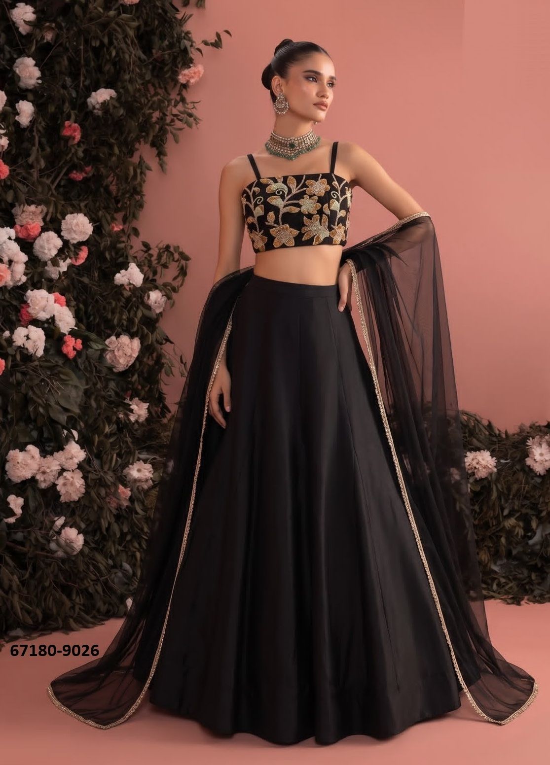 DEISGN 9025 - Catalog # 67180 (Set of 2 Readymade Lehengas)