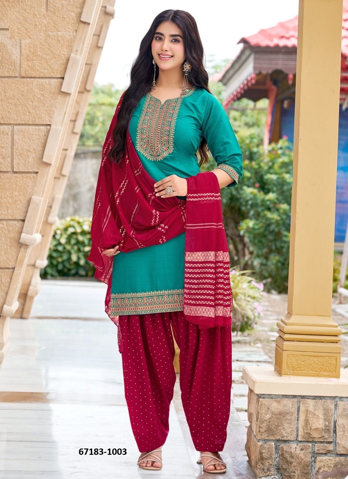 QUEEN - Catalog # 67183 (Set of 8 Readymade Salwar Suits)