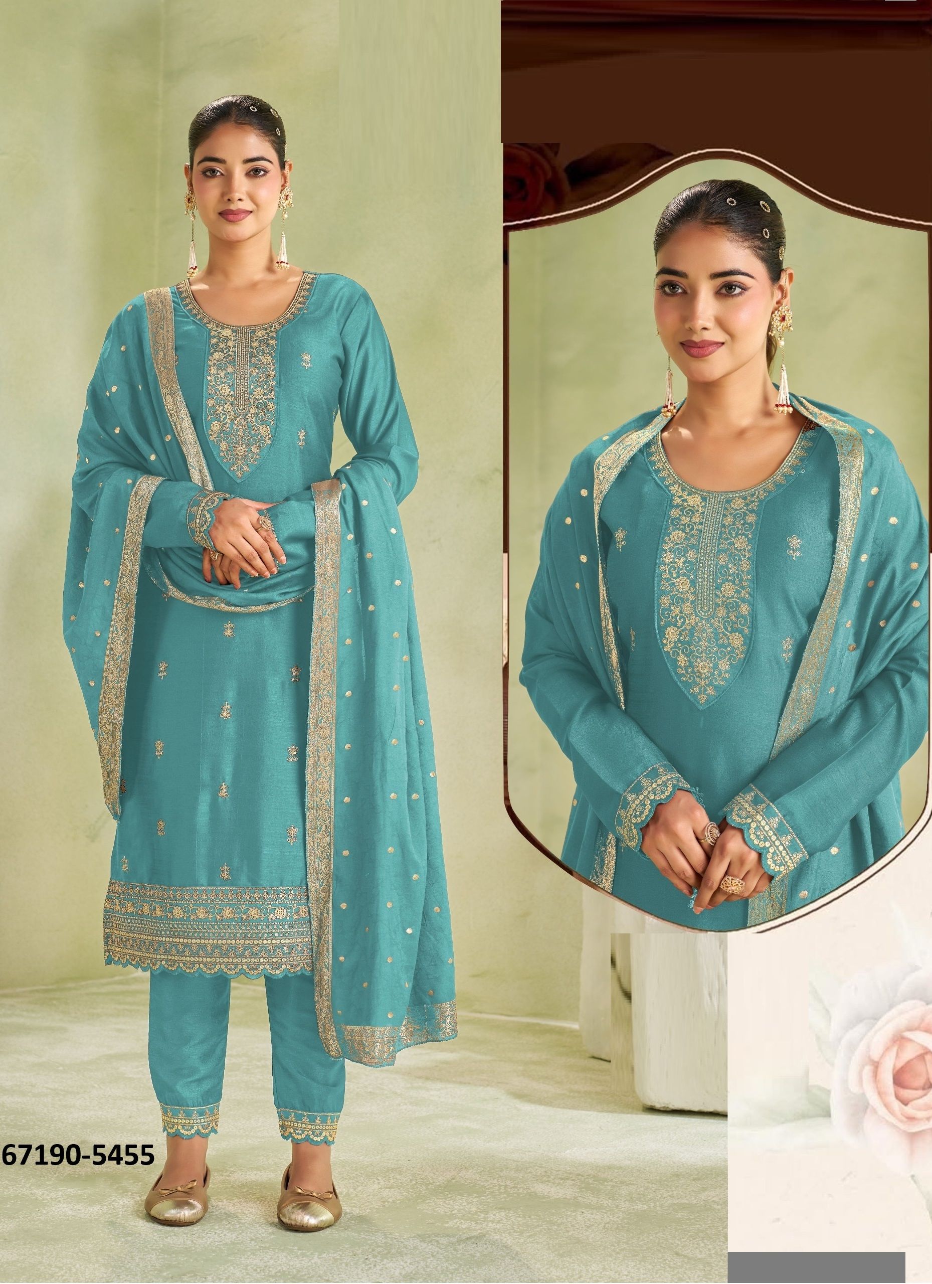 ISHANI - Catalog # 67190 (Set of 36 SIZE-SETS [Readymade Salwar Suits])
