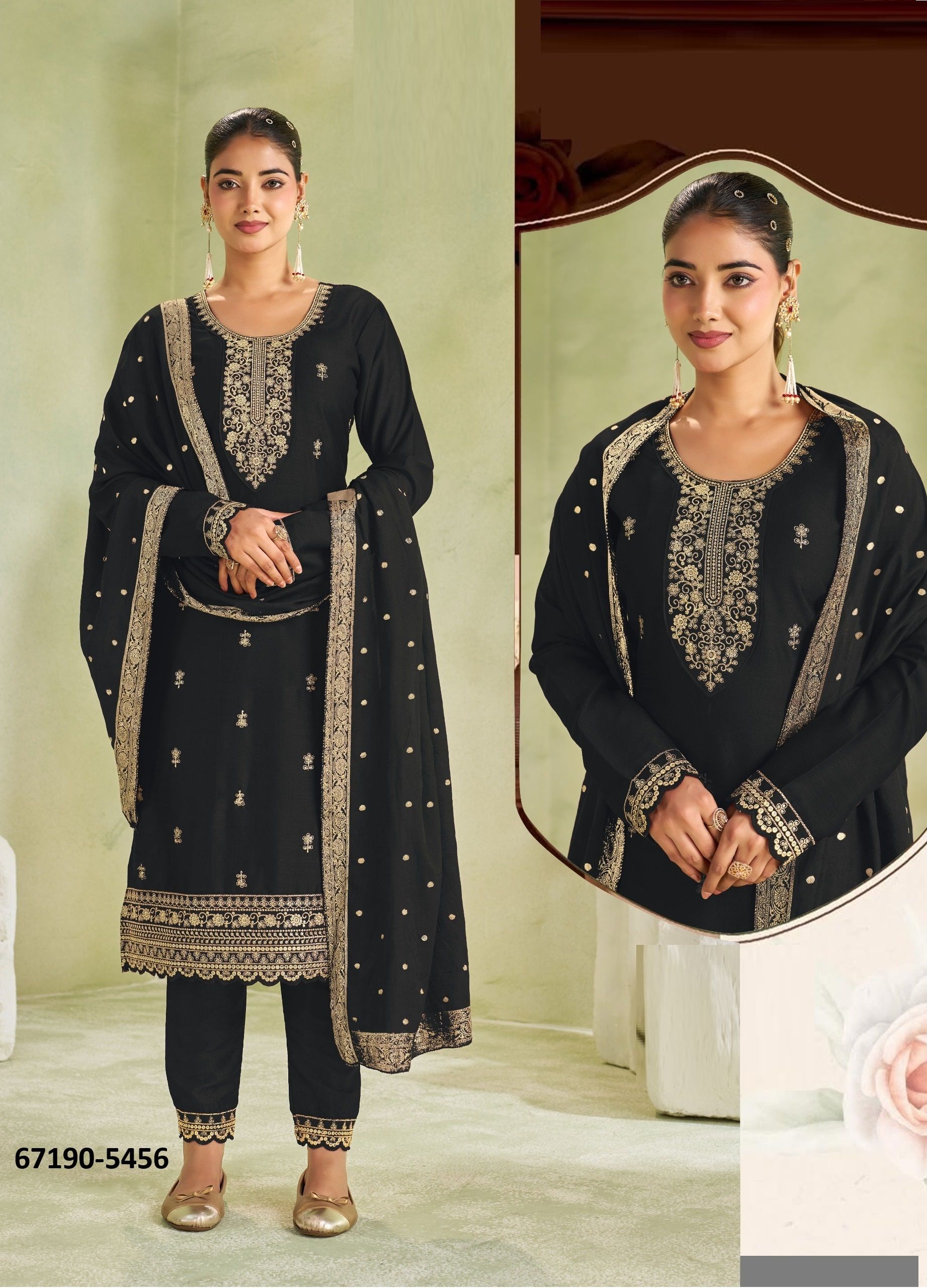 ISHANI - Catalog # 67190 (Set of 36 SIZE-SETS [Readymade Salwar Suits])