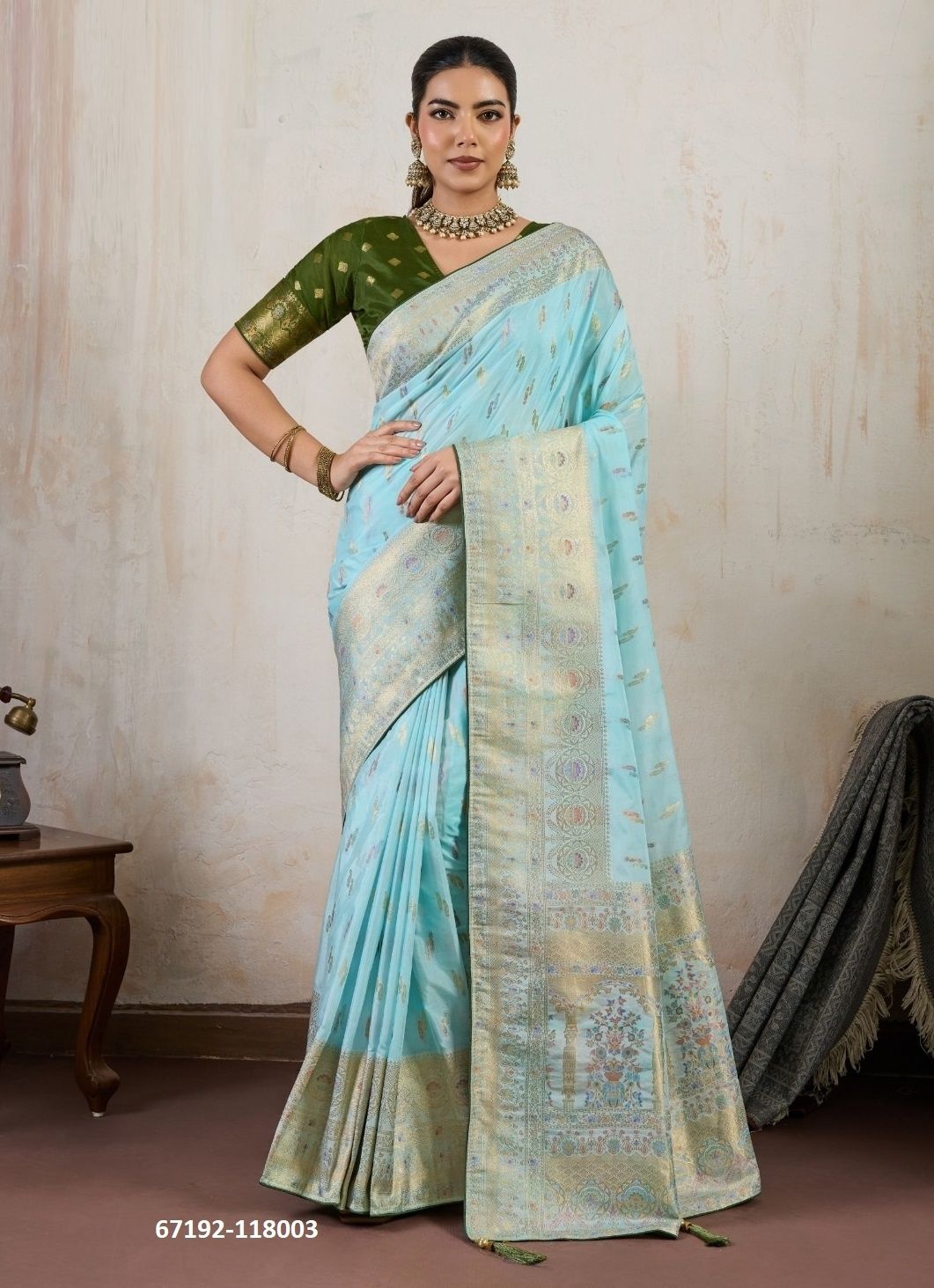 SAMYUKTA - THE MODERN SOUL - Catalog # 67192 (Set of 3 Sarees)