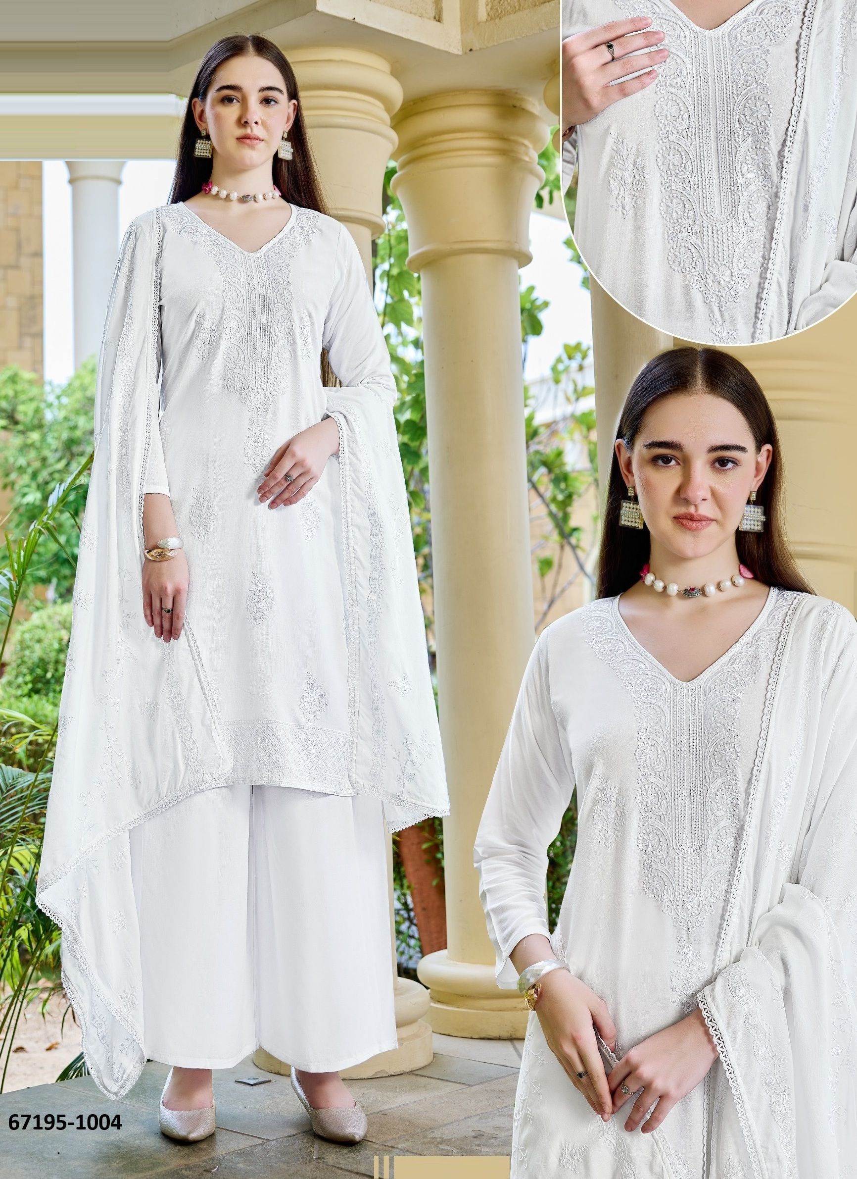 WHITE LILY - Catalog # 67195 (Set of 28 SIZE-SETS [Readymade Salwar Suits])