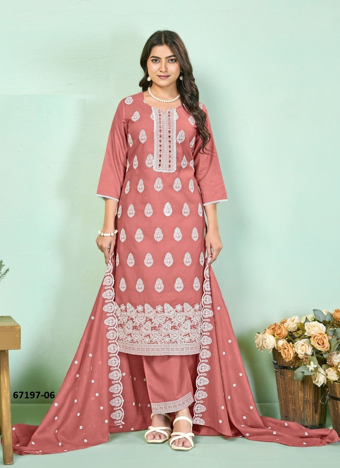 DIXA PLUS SIZE - Catalog # 67197 (Set of 3 SIZE-SETS [Readymade Salwar Suits])