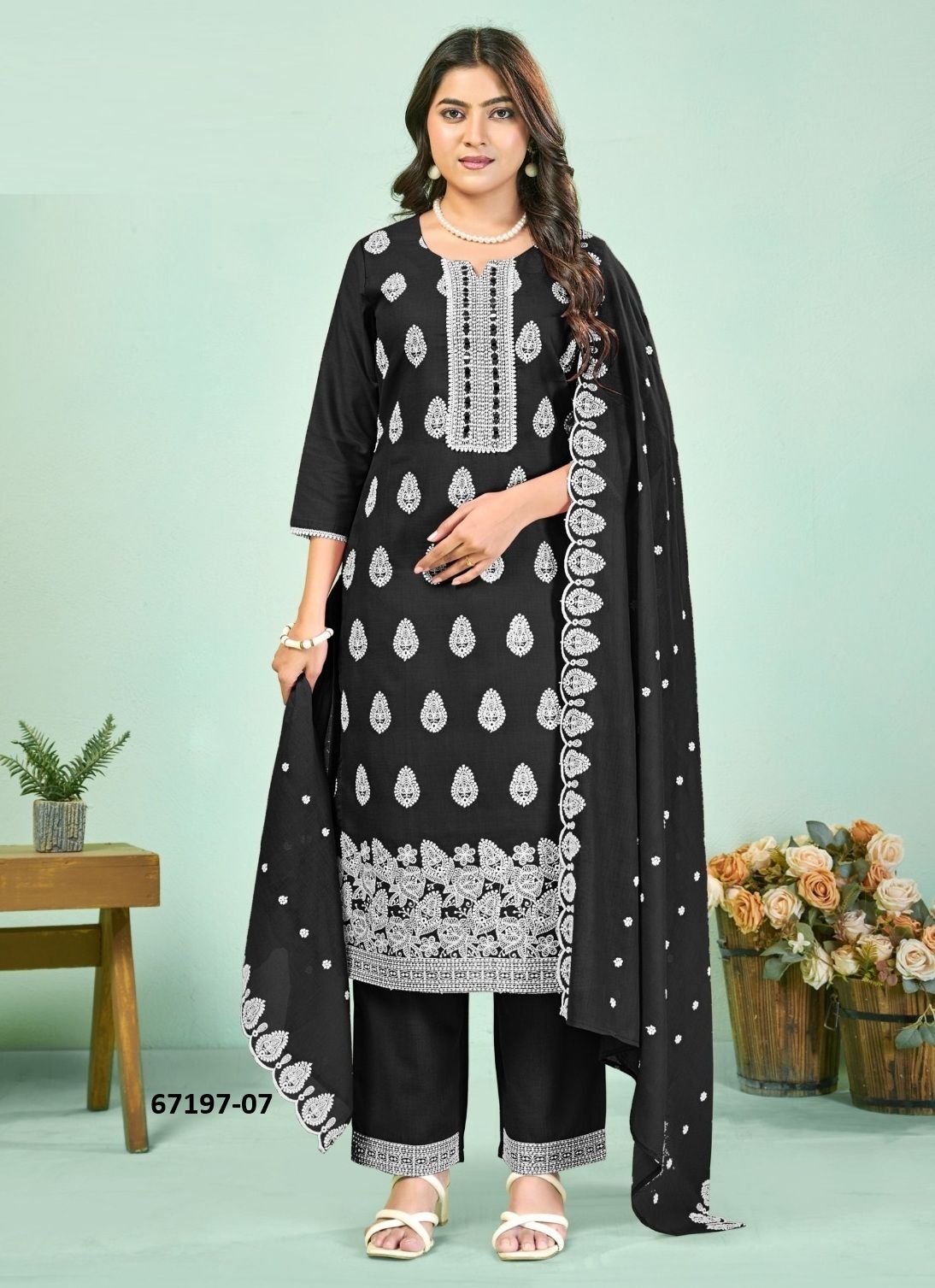 DIXA PLUS SIZE - Catalog # 67197 (Set of 3 SIZE-SETS [Readymade Salwar Suits])