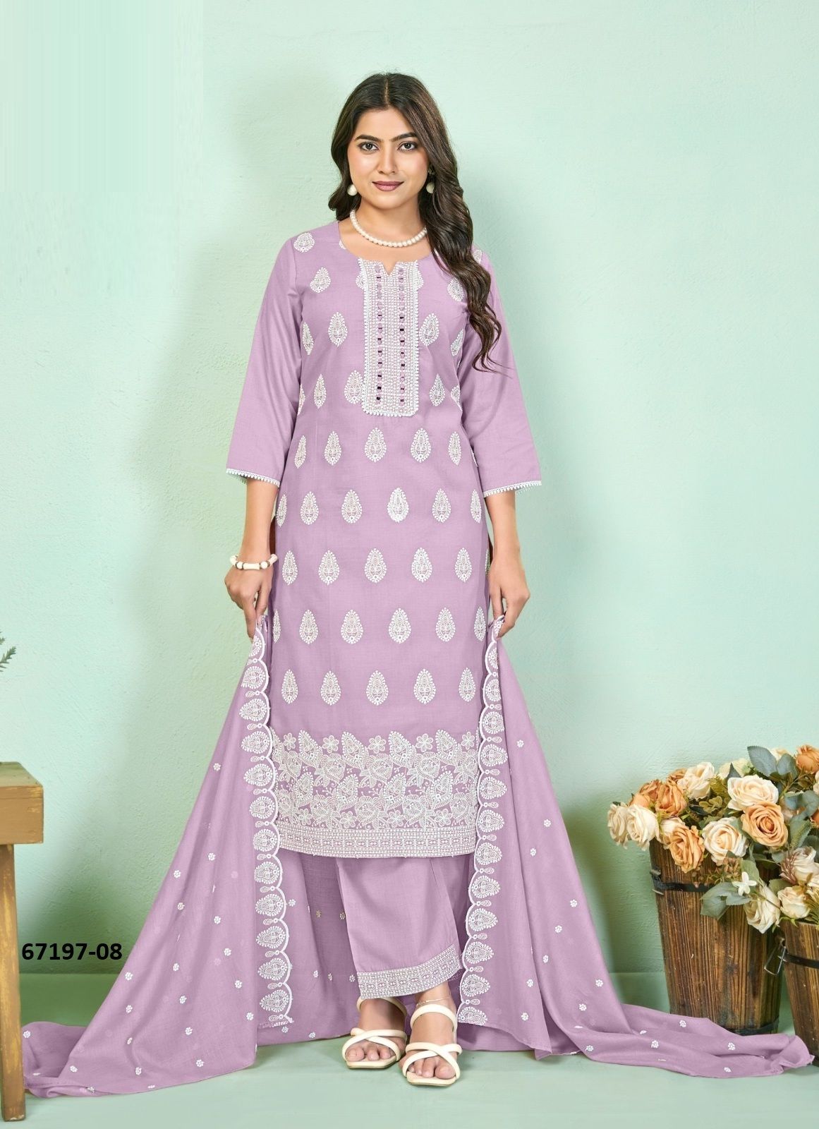DIXA PLUS SIZE - Catalog # 67197 (Set of 3 SIZE-SETS [Readymade Salwar Suits])