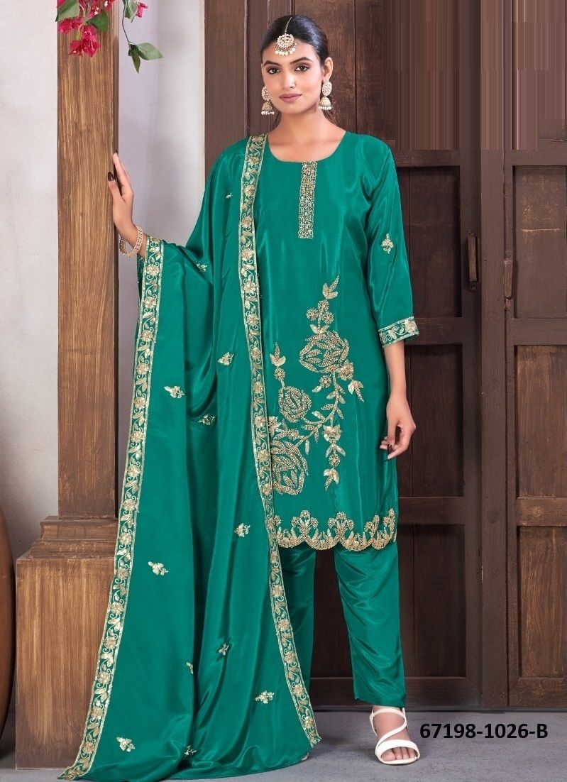 ZAM ZAM - Catalog # 67198 (Set of 4 SIZE-SETS [Readymade Salwar Suits])