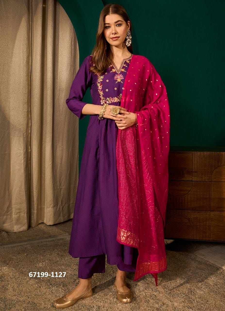 IMLI - Catalog # 67199 (Set of 4 Readymade Salwar Suits) IMLI - Catalog # 67199 (Set of 4 Readymade Salwar Suits)