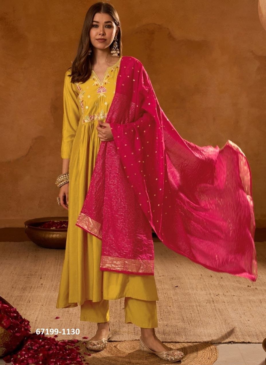IMLI - Catalog # 67199 (Set of 4 Readymade Salwar Suits) IMLI - Catalog # 67199 (Set of 4 Readymade Salwar Suits)