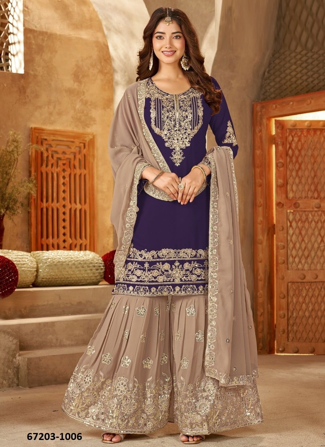 ELIRA - Catalog # 67203 (Set of 6 Readymade Salwar Suits)