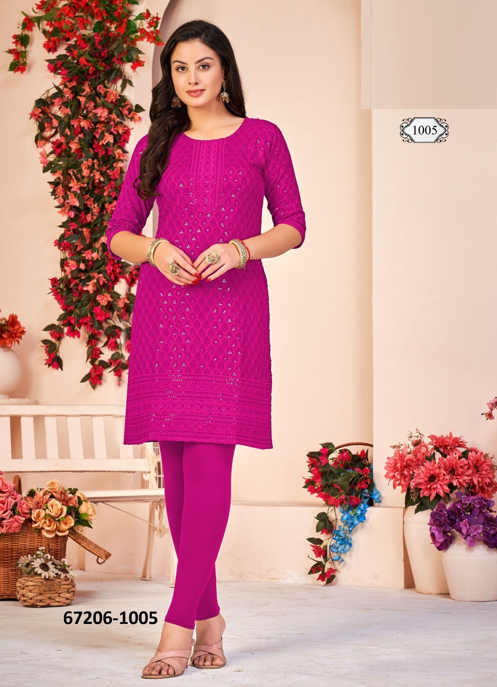 BEBO - Catalog # 67206 (Set of 72 SIZE-SETS [Readymade Women's Kurtis / Tops])
