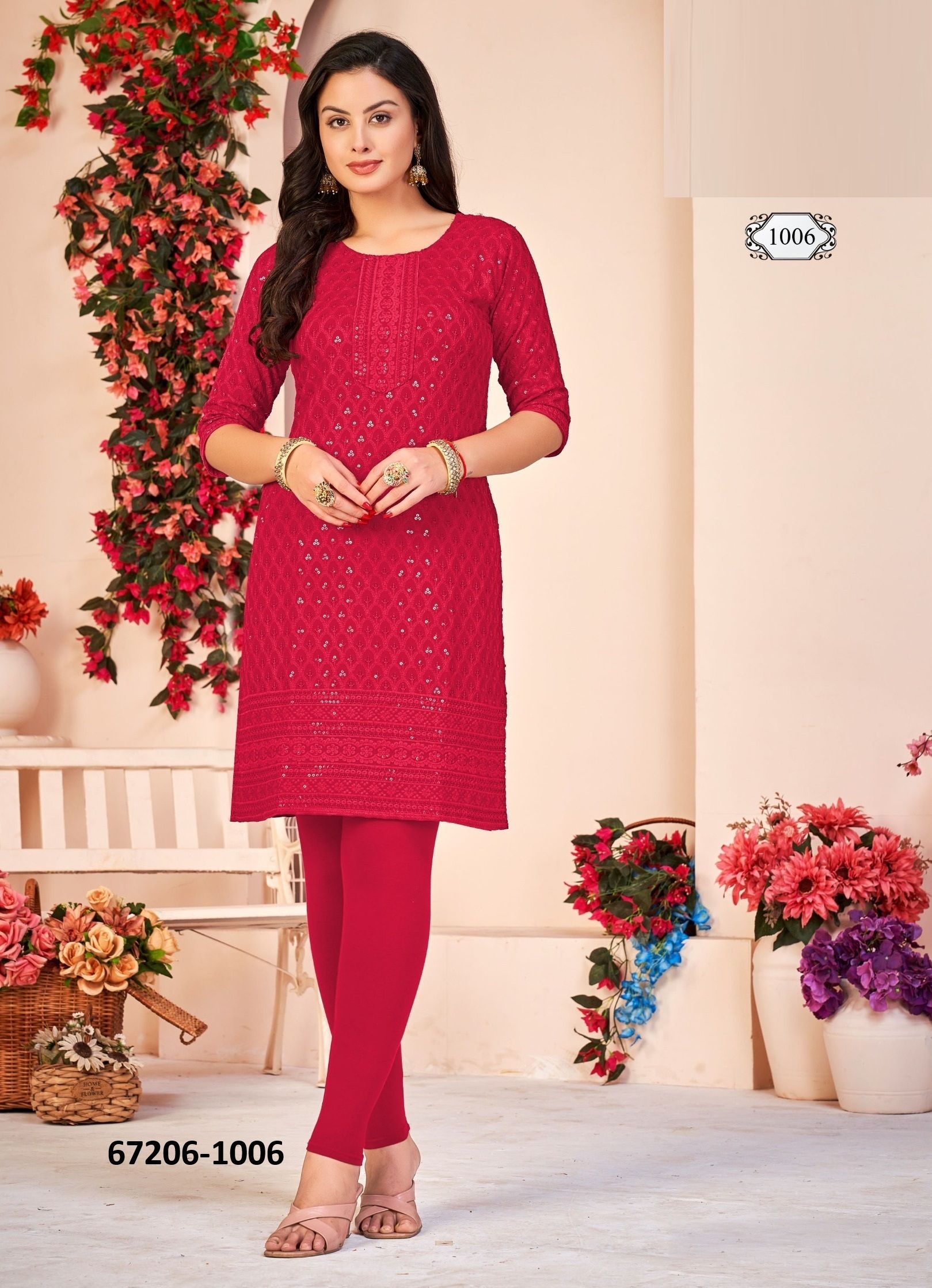 BEBO - Catalog # 67206 (Set of 72 SIZE-SETS [Readymade Women's Kurtis / Tops])