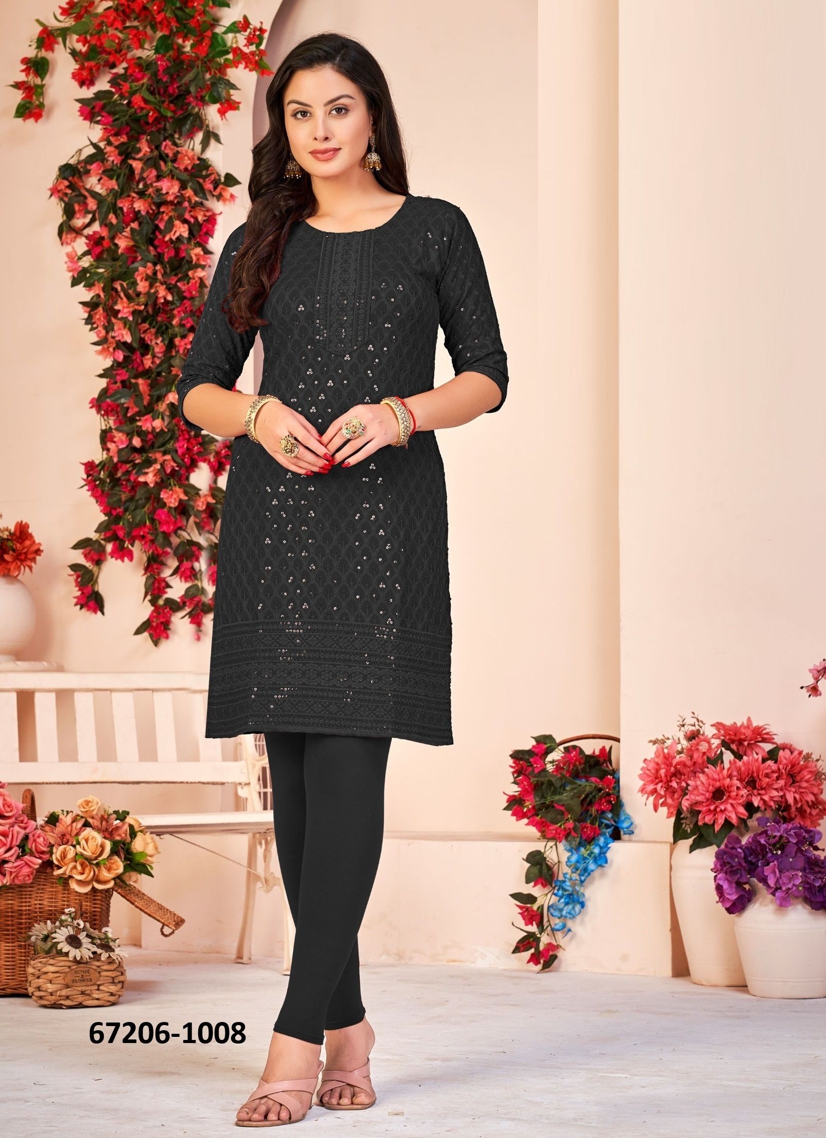 BEBO - Catalog # 67206 (Set of 72 SIZE-SETS [Readymade Women's Kurtis / Tops])