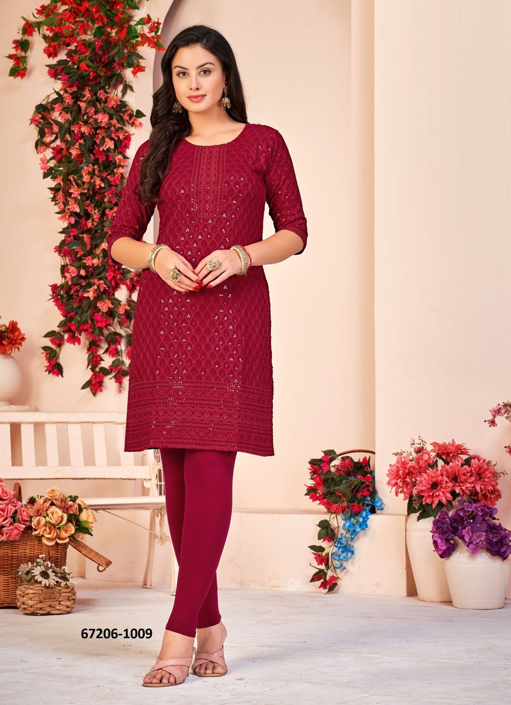 BEBO - Catalog # 67206 (Set of 72 SIZE-SETS [Readymade Women's Kurtis / Tops])