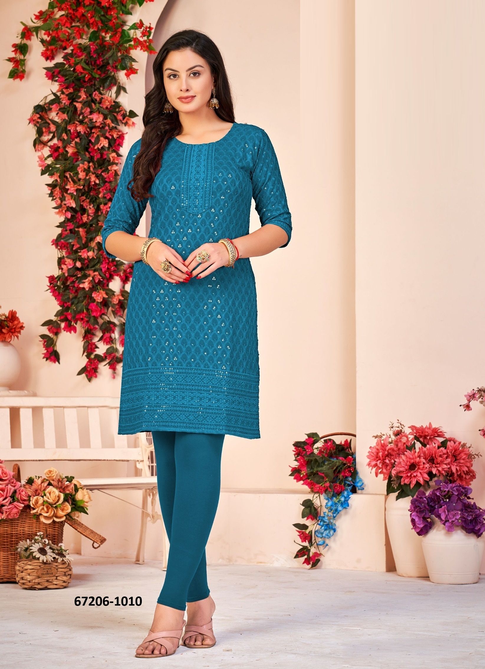 BEBO - Catalog # 67206 (Set of 72 SIZE-SETS [Readymade Women's Kurtis / Tops])