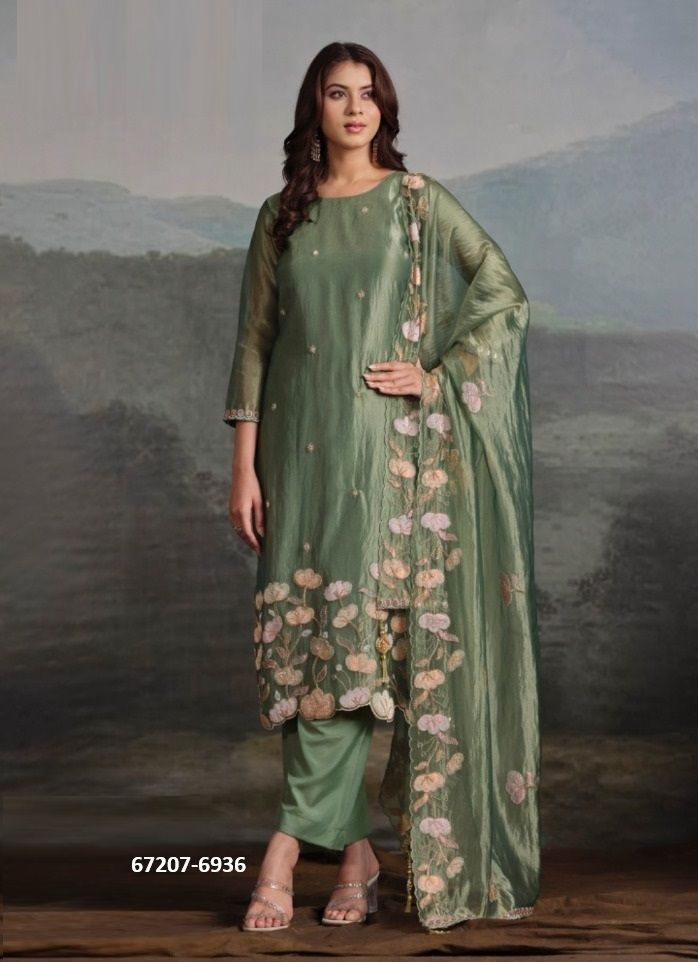 ARNICA - Catalog # 67207 (Set of 6 Semi-Stitched / Un-Stitched Suits) ARNICA - Catalog # 67207 (Set of 6 Semi-Stitched / Un-Stitched Suits)