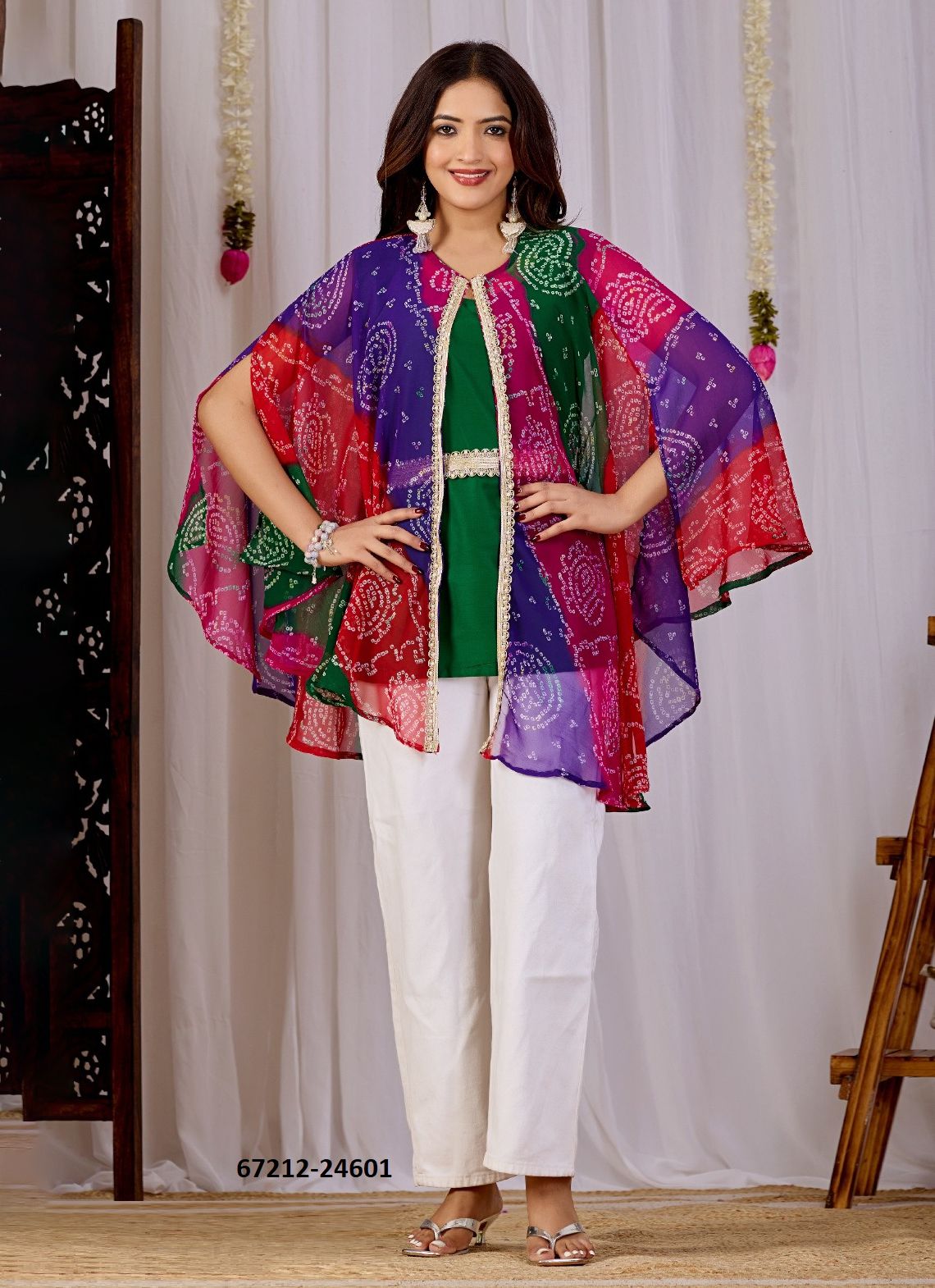 NAVRANG CAPE SET - Catalog # 67212 (Set of 4 Readymade Women's Kurtis / Tops) NAVRANG CAPE SET - Catalog # 67212 (Set of 4 Readymade Women's Kurtis / Tops)