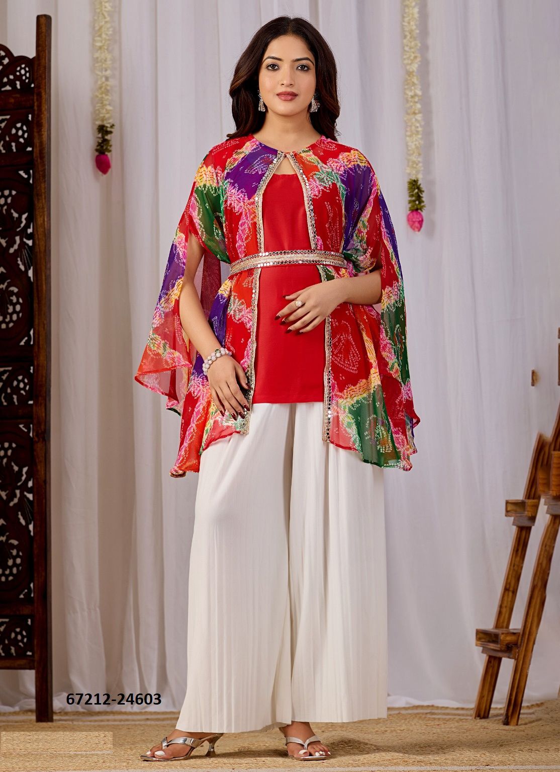NAVRANG CAPE SET - Catalog # 67212 (Set of 4 Readymade Women's Kurtis / Tops) NAVRANG CAPE SET - Catalog # 67212 (Set of 4 Readymade Women's Kurtis / Tops)