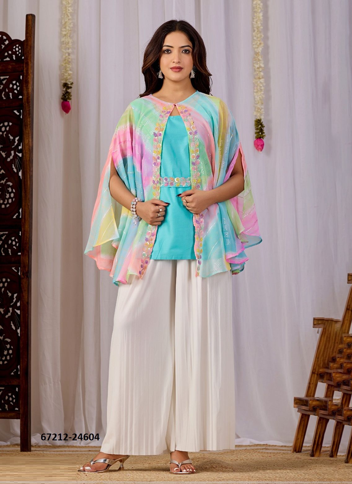 NAVRANG CAPE SET - Catalog # 67212 (Set of 4 Readymade Women's Kurtis / Tops) NAVRANG CAPE SET - Catalog # 67212 (Set of 4 Readymade Women's Kurtis / Tops)