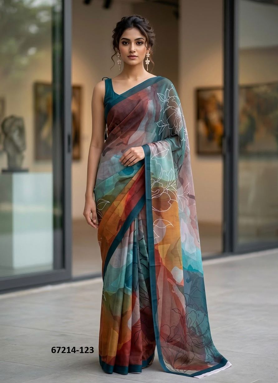 RUBY CREPE - Catalog # 67214 (Set of 8 Sarees) RUBY CREPE - Catalog # 67214 (Set of 8 Sarees)