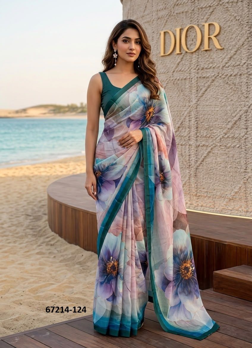 RUBY CREPE - Catalog # 67214 (Set of 8 Sarees) RUBY CREPE - Catalog # 67214 (Set of 8 Sarees)