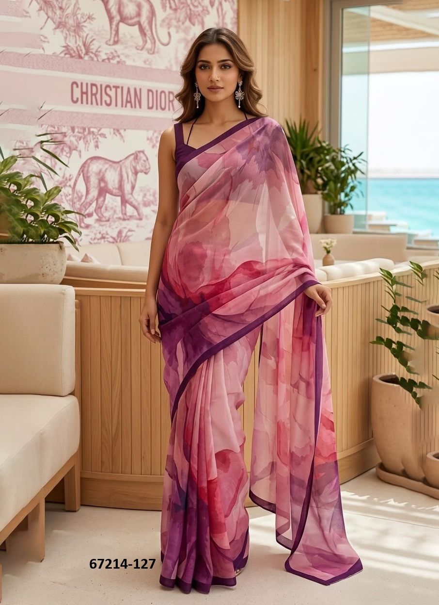 RUBY CREPE - Catalog # 67214 (Set of 8 Sarees) RUBY CREPE - Catalog # 67214 (Set of 8 Sarees)