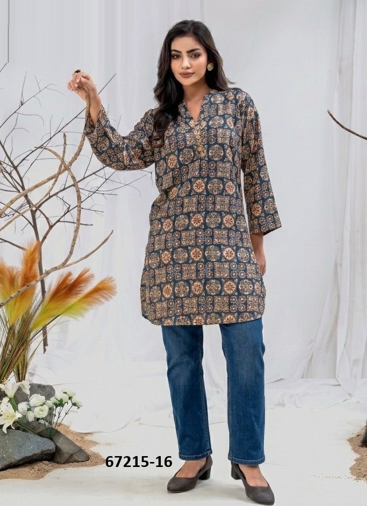 DESIGN 11 - Catalog # 67215 (Set of 7 Readymade Women's Kurtis / Tops) DESIGN 11 - Catalog # 67215 (Set of 7 Readymade Women's Kurtis / Tops)