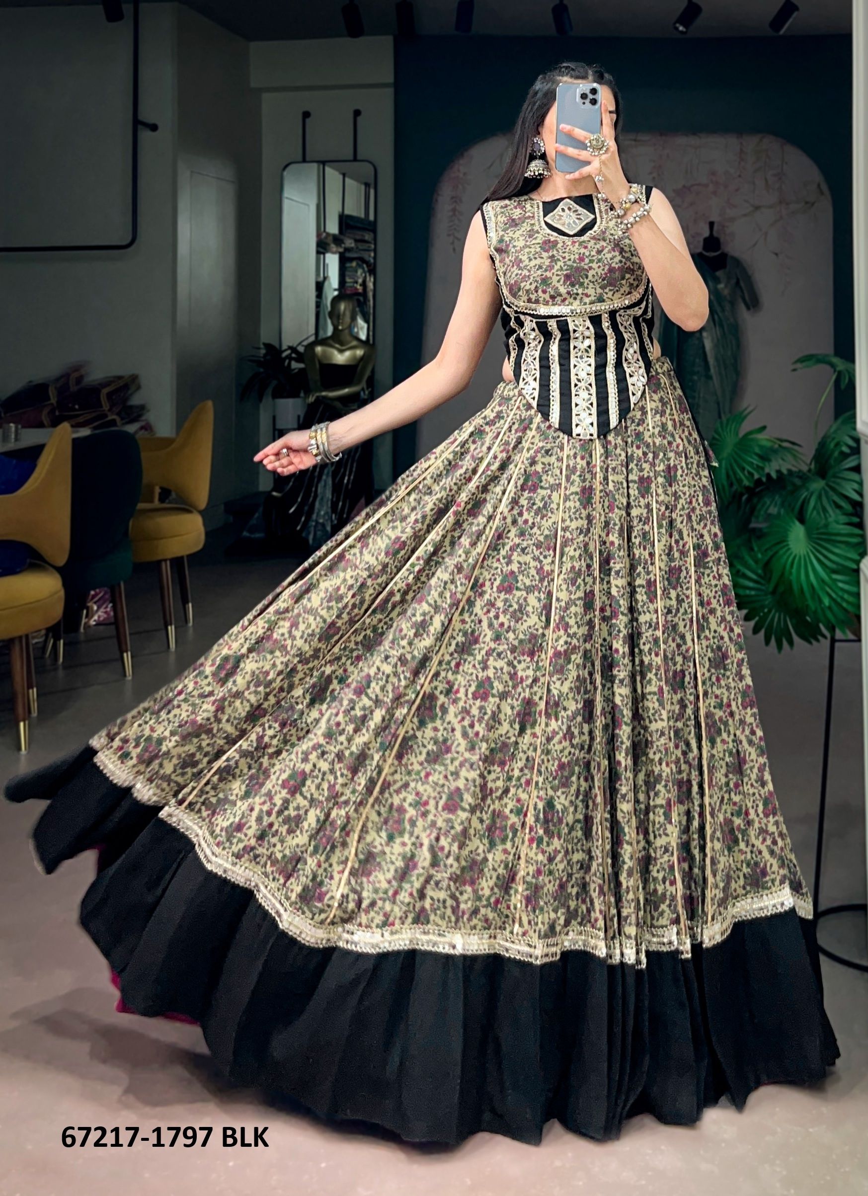 DESIGN 1797 - Catalog # 67217 (Set of 4 Readymade Lehengas) DESIGN 1797 - Catalog # 67217 (Set of 4 Readymade Lehengas)