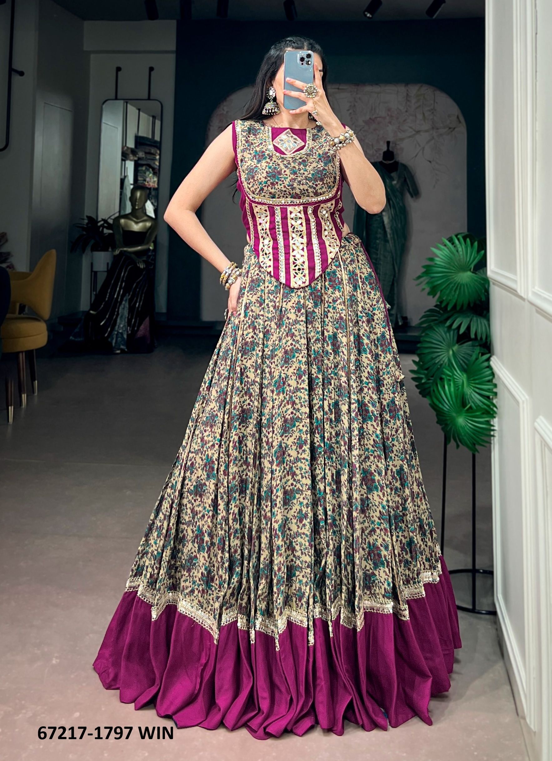 DESIGN 1797 - Catalog # 67217 (Set of 4 Readymade Lehengas) DESIGN 1797 - Catalog # 67217 (Set of 4 Readymade Lehengas)