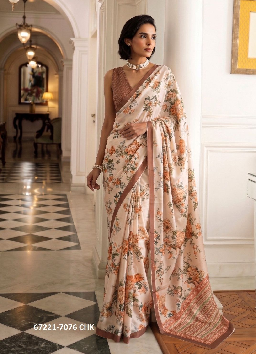 DESIGN 7076 - Catalog # 67221 (Set of 4 Sarees) DESIGN 7076 - Catalog # 67221 (Set of 4 Sarees)