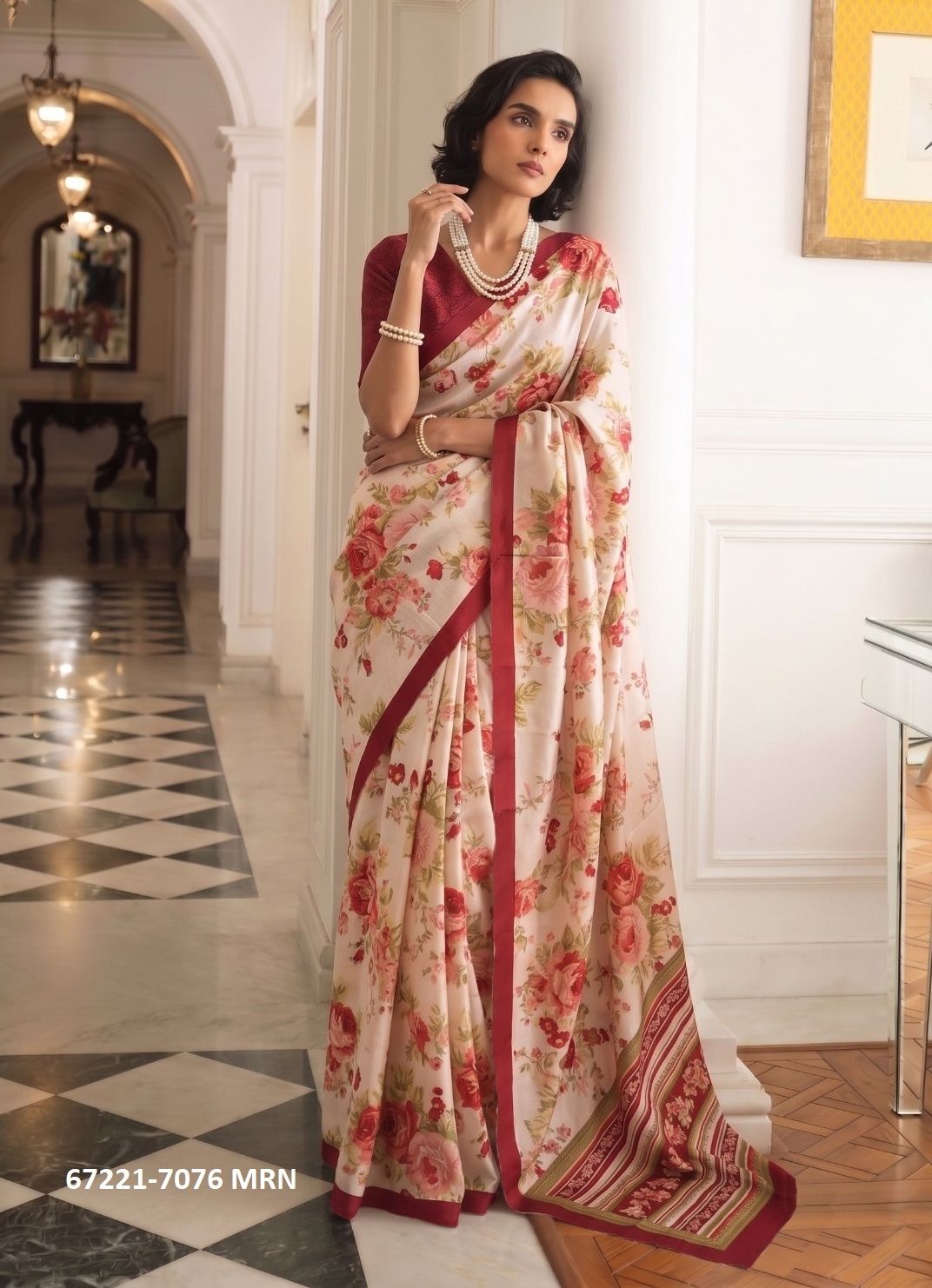 DESIGN 7076 - Catalog # 67221 (Set of 4 Sarees) DESIGN 7076 - Catalog # 67221 (Set of 4 Sarees)