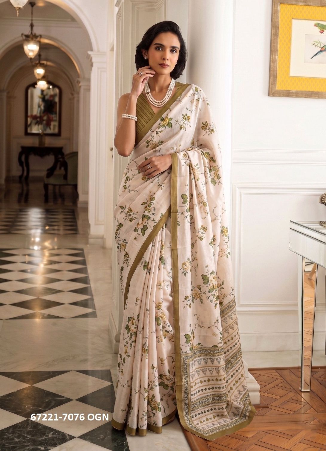 DESIGN 7076 - Catalog # 67221 (Set of 4 Sarees) DESIGN 7076 - Catalog # 67221 (Set of 4 Sarees)