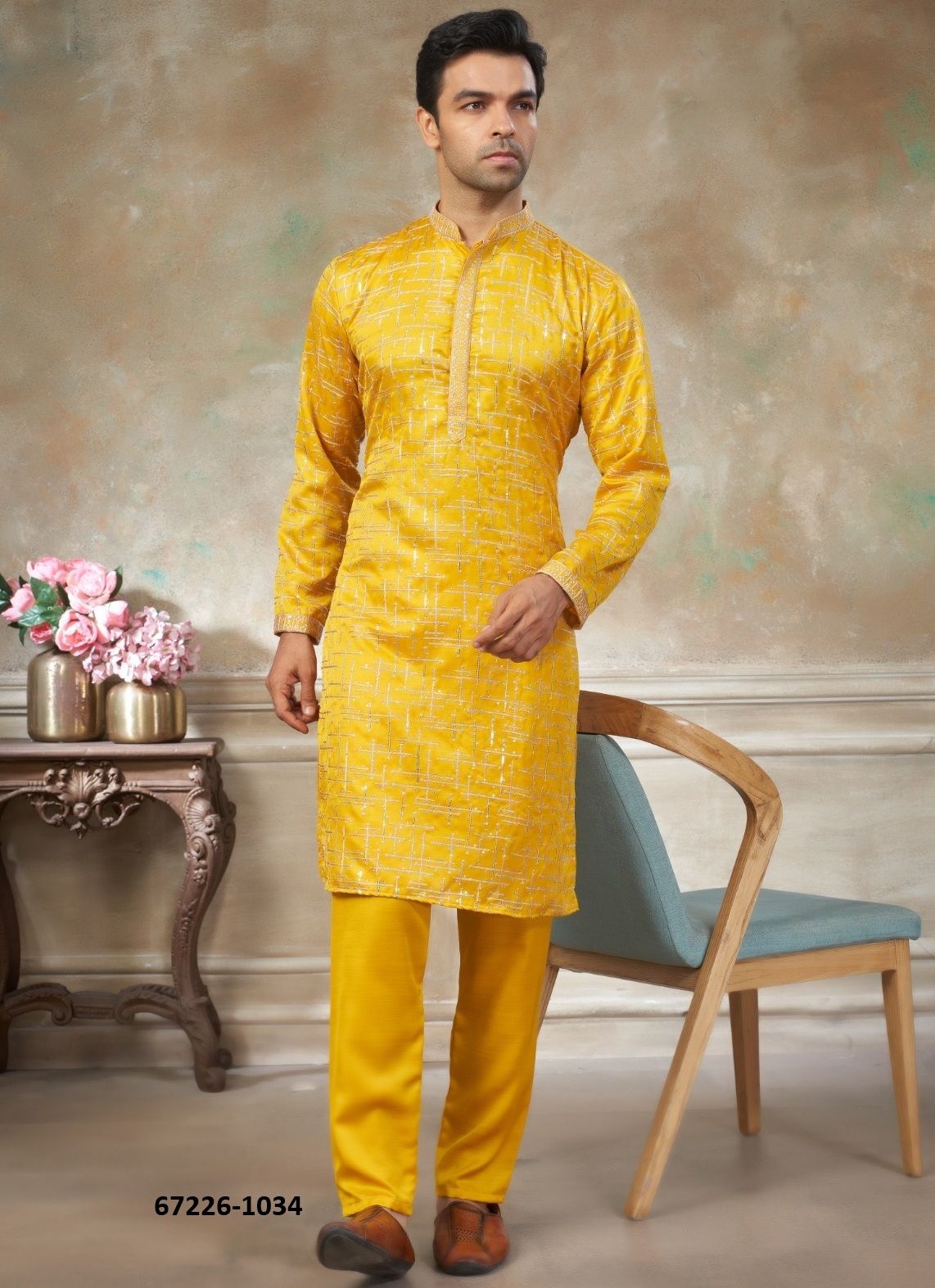 WEDDING COLLECTION 43 - Catalog # 67226 (Set of 6 Men's Ethnic Wear) WEDDING COLLECTION 43 - Catalog # 67226 (Set of 6 Men's Ethnic Wear)