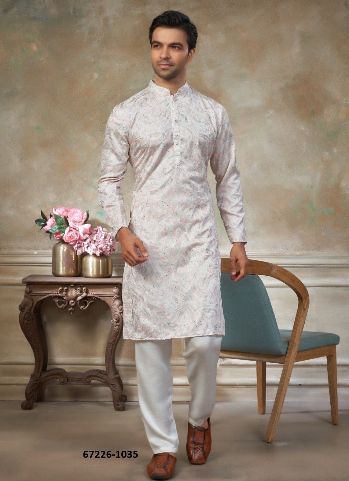 WEDDING COLLECTION 43 - Catalog # 67226 (Set of 6 Men's Ethnic Wear) WEDDING COLLECTION 43 - Catalog # 67226 (Set of 6 Men's Ethnic Wear)