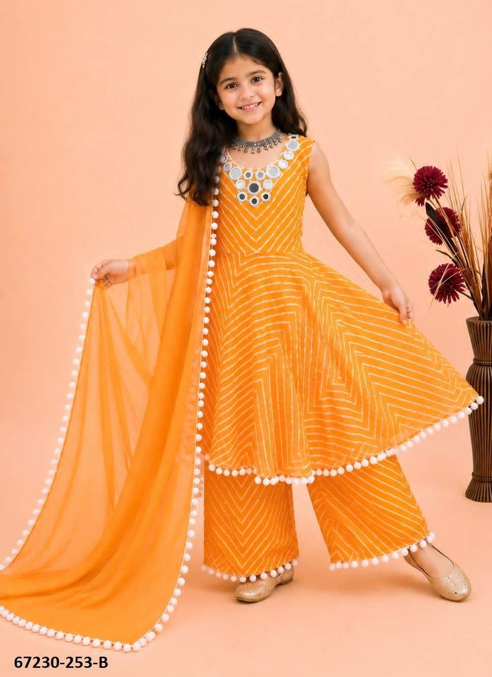 DESIGN 253 - Catalog # 67230 (Set of 2 Readymade Salwar Suits)