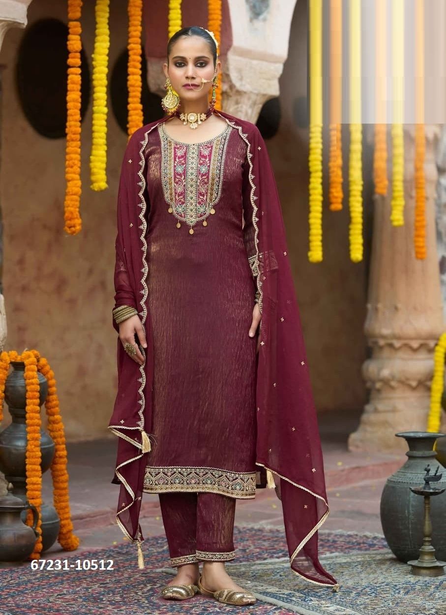 GOLD COIN - Catalog # 67231 (Set of 4 Readymade Salwar Suits) GOLD COIN - Catalog # 67231 (Set of 4 Readymade Salwar Suits)