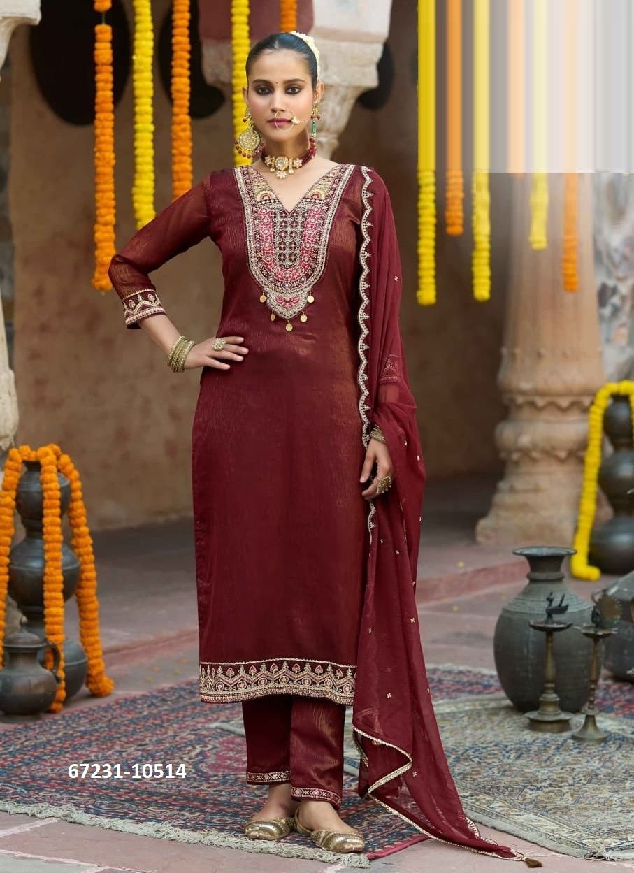 GOLD COIN - Catalog # 67231 (Set of 4 Readymade Salwar Suits) GOLD COIN - Catalog # 67231 (Set of 4 Readymade Salwar Suits)