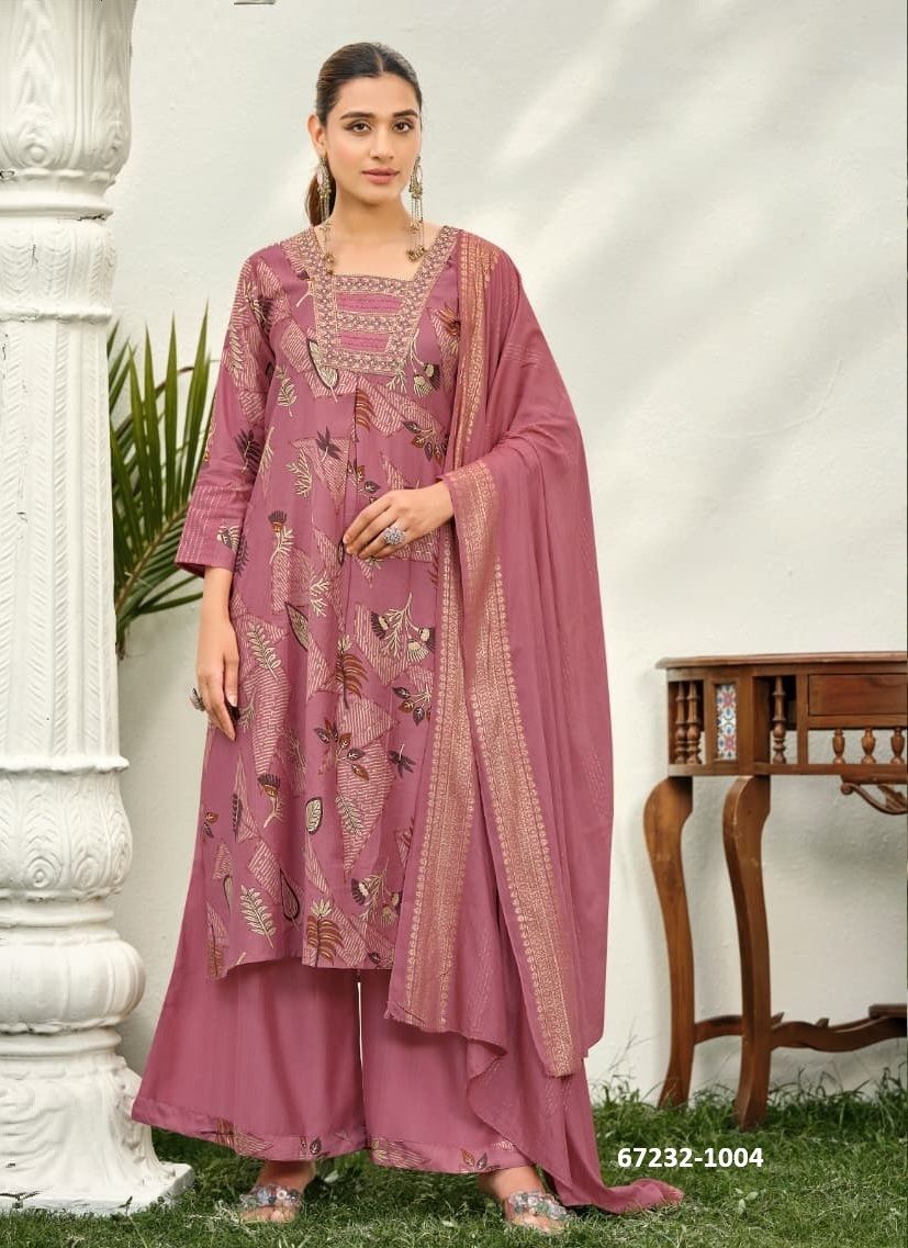 HARLEEN - Catalog # 67232 (Set of 6 Readymade Salwar Suits)