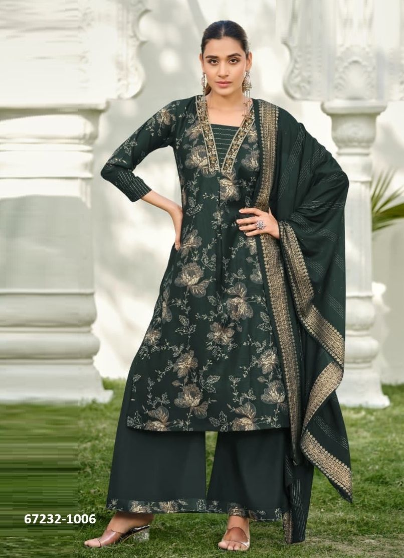 HARLEEN - Catalog # 67232 (Set of 6 Readymade Salwar Suits)