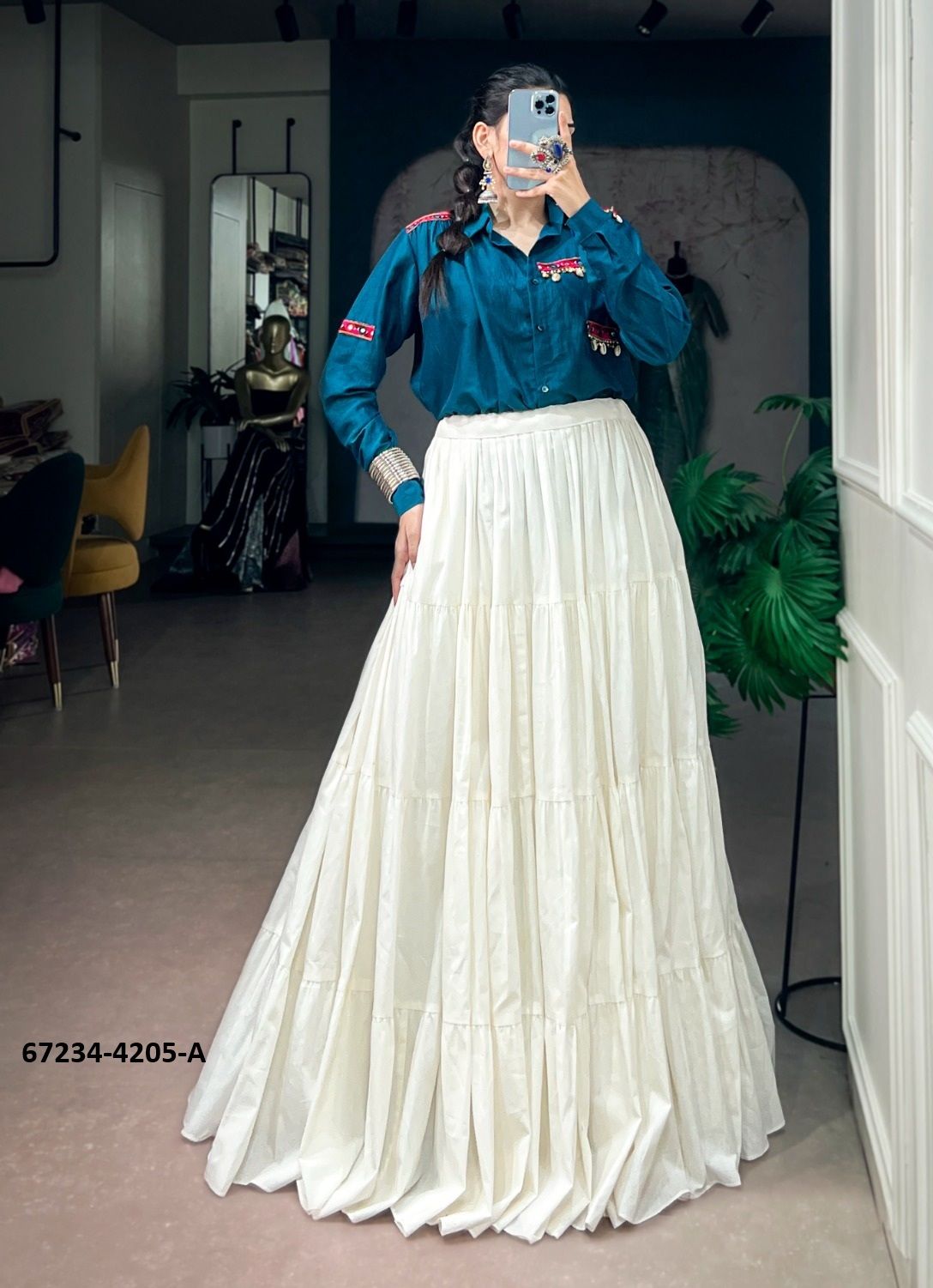 DESIGN 4205 - Catalog # 67234 (Set of 2 Readymade Lehengas) DESIGN 4205 - Catalog # 67234 (Set of 2 Readymade Lehengas)