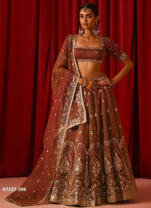 DESIGN 287 - Catalog # 67237 (Set of 6 Semi-Stitched Lehengas) DESIGN 287 - Catalog # 67237 (Set of 6 Semi-Stitched Lehengas)