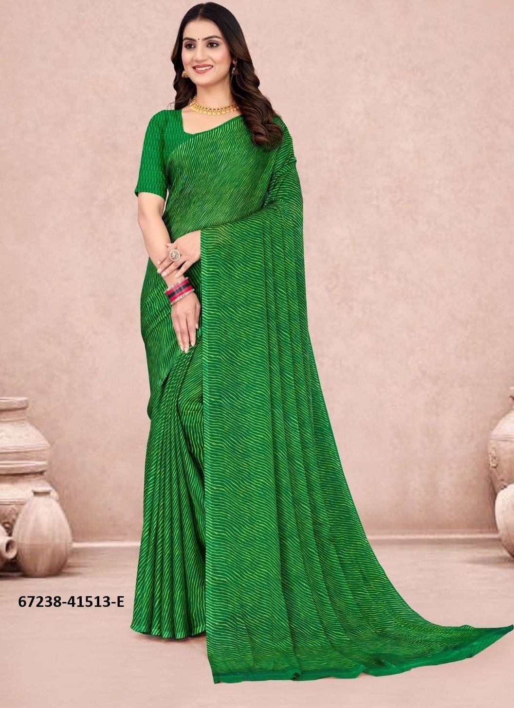 SUPER STAR CHIFFON LEHERIYA 13 - Catalog # 67238 (Set of 6 Sarees) SUPER STAR CHIFFON LEHERIYA 13 - Catalog # 67238 (Set of 6 Sarees)