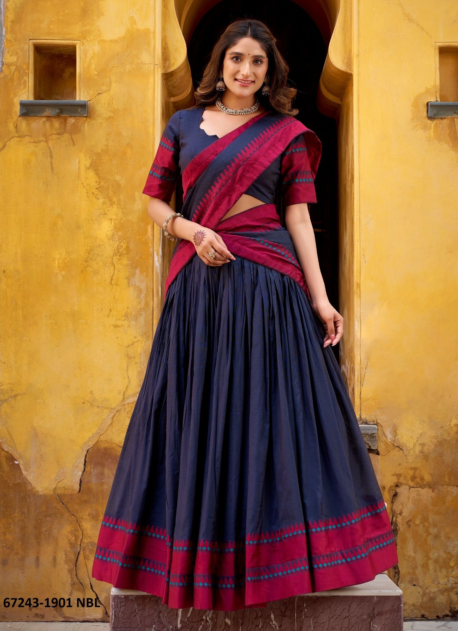 SUMATHI 1901 - Catalog # 67243 (Set of 4 Semi-Stitched Lehengas) SUMATHI 1901 - Catalog # 67243 (Set of 4 Semi-Stitched Lehengas)
