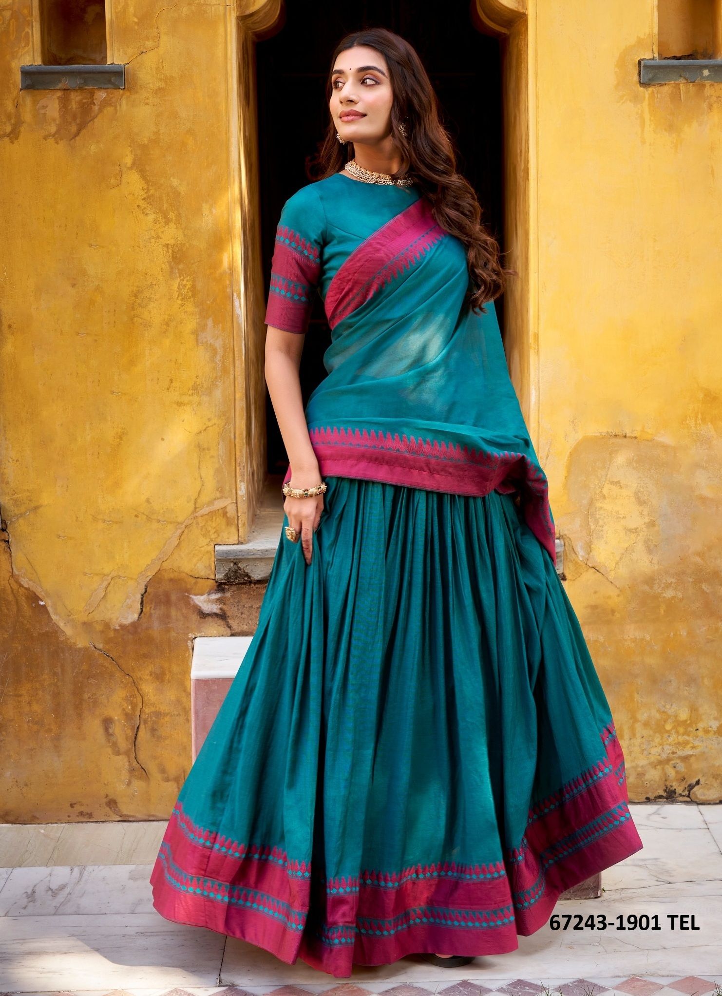 SUMATHI 1901 - Catalog # 67243 (Set of 4 Semi-Stitched Lehengas) SUMATHI 1901 - Catalog # 67243 (Set of 4 Semi-Stitched Lehengas)
