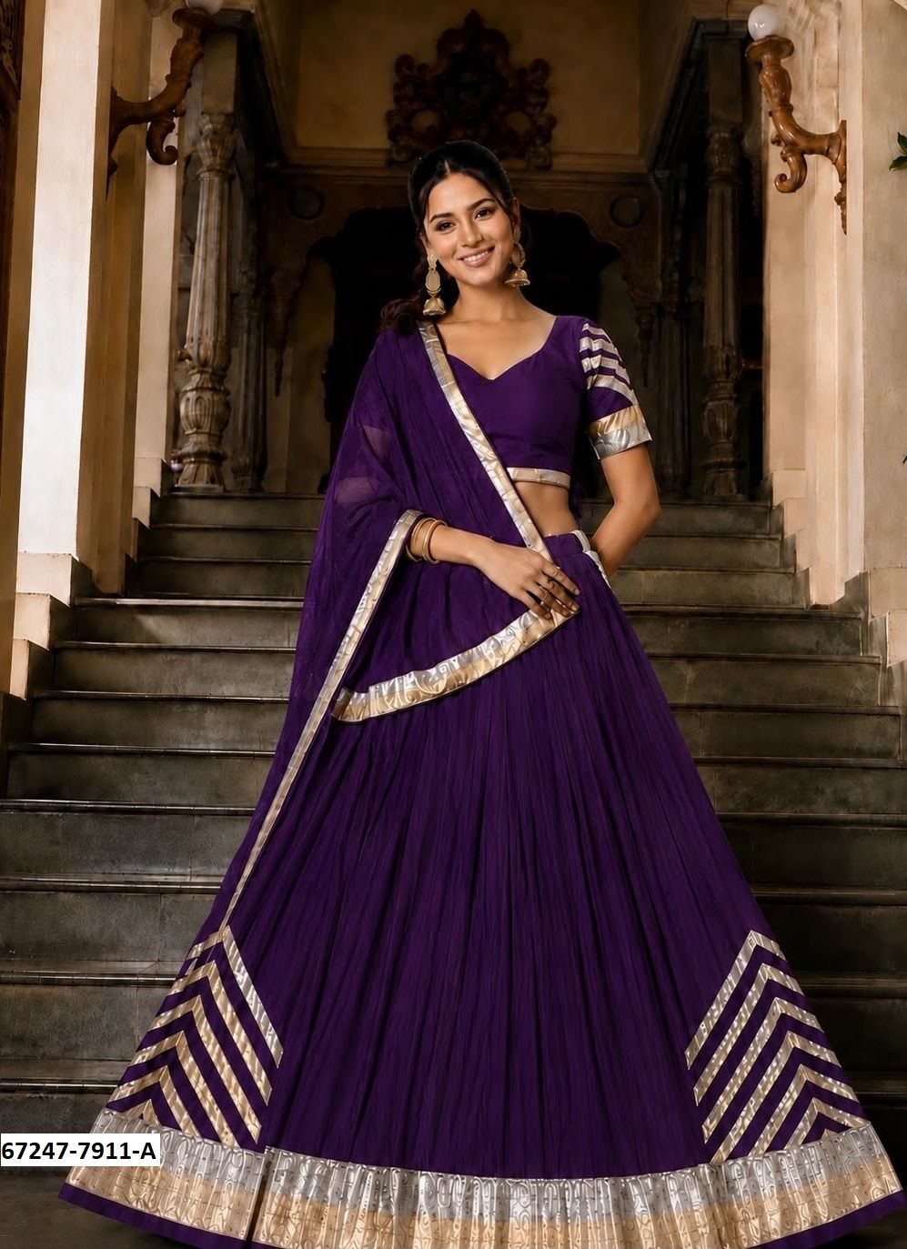 RAAS LEELA - Catalog # 67247 (Set of 4 Readymade Lehengas) RAAS LEELA - Catalog # 67247 (Set of 4 Readymade Lehengas)