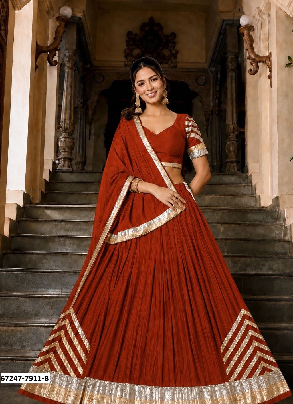 RAAS LEELA - Catalog # 67247 (Set of 4 Readymade Lehengas) RAAS LEELA - Catalog # 67247 (Set of 4 Readymade Lehengas)