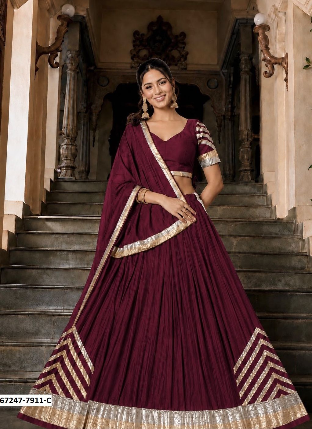 RAAS LEELA - Catalog # 67247 (Set of 4 Readymade Lehengas) RAAS LEELA - Catalog # 67247 (Set of 4 Readymade Lehengas)