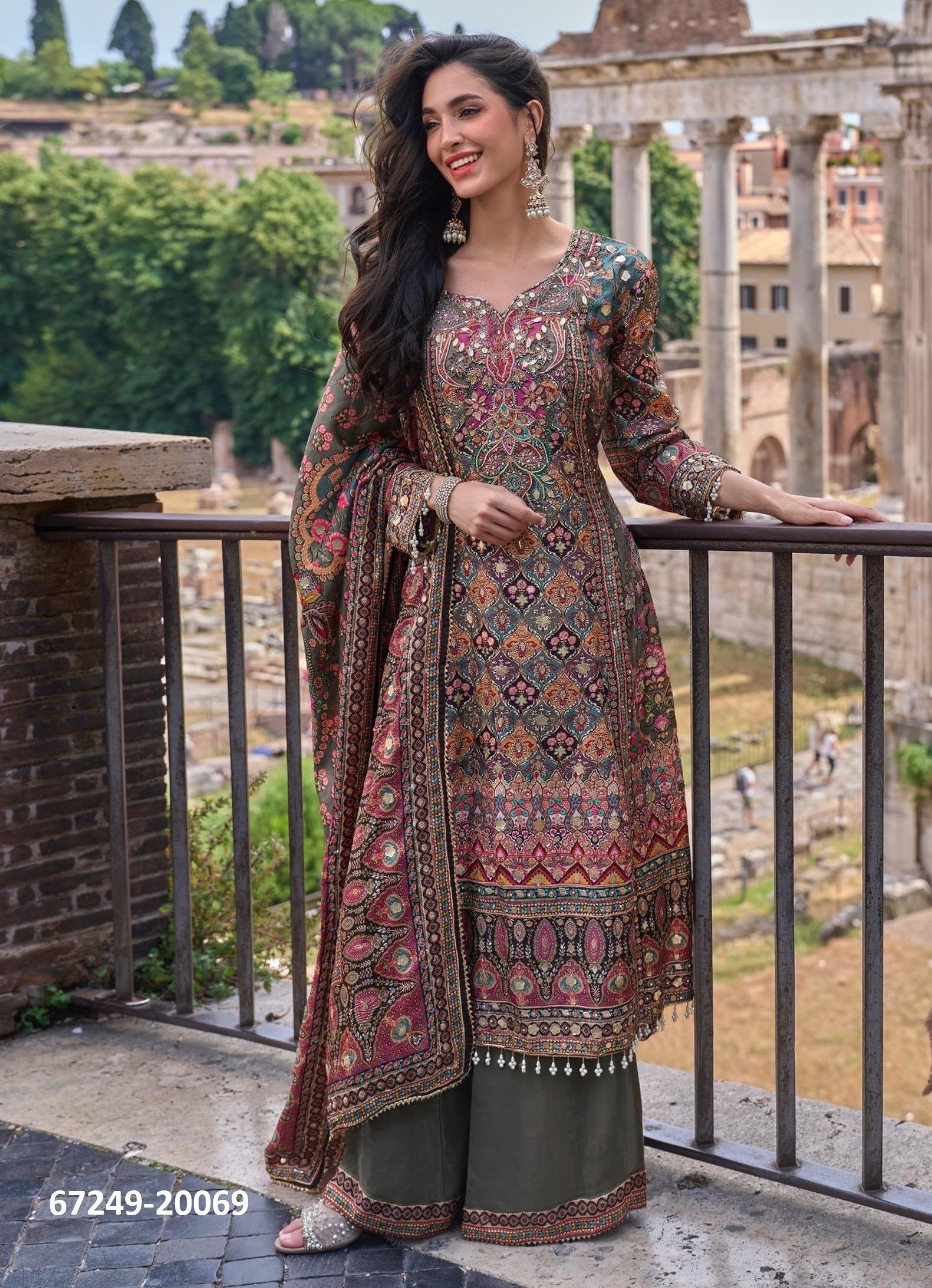 NIMRIT - Catalog # 67249 (Set of 3 Readymade Salwar Suits) NIMRIT - Catalog # 67249 (Set of 3 Readymade Salwar Suits)