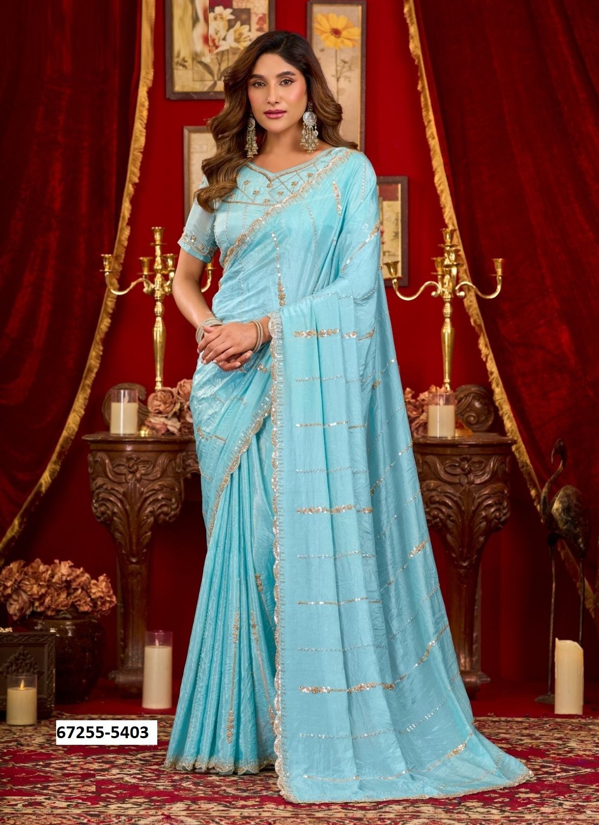 SAHIBA - Catalog # 67255 (Set of 6 Sarees) SAHIBA - Catalog # 67255 (Set of 6 Sarees)