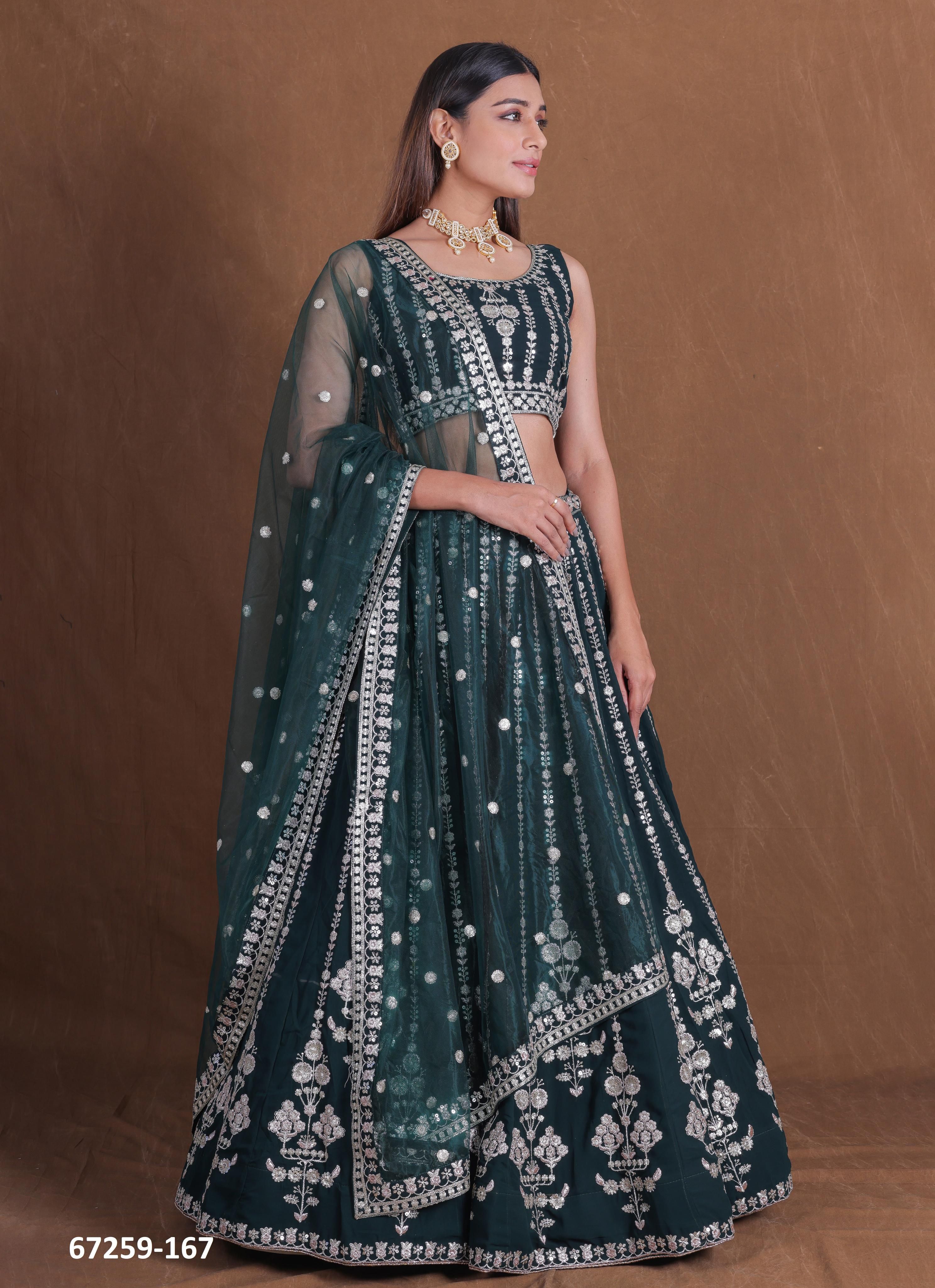 DESIGN 165 - Catalog # 67259 (Set of 8 Semi-Stitched Lehengas) DESIGN 165 - Catalog # 67259 (Set of 8 Semi-Stitched Lehengas)